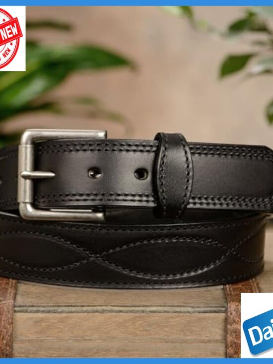 Resistance Full Grain Leather Belt For Men 1.5inch Wide  Men\'s Full Grain Leather Belt 1.5\
